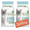 Clear Cat Sabunlu Topaklanan Doğal Bentonit Kedi Kumu İnce 2x10 Kg