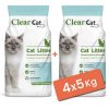 Clear Cat Sabunlu Topaklanan Doğal Bentonit Kedi Kumu İnce 4x5 Kg
