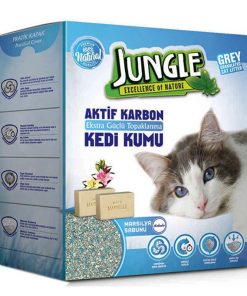 Jungle Karbonlu ve Marsilya Sabunlu İnce Taneli Topaklanan Kedi Kumu 6 Lt