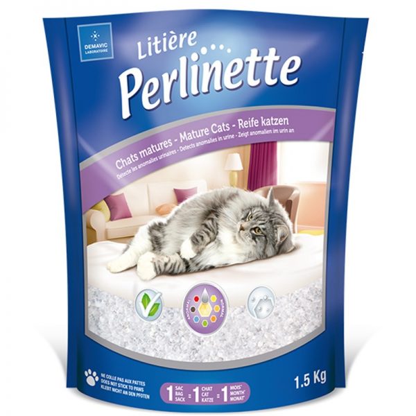 Perlinette Cat Detect Hastalık Kontrolu Kristal Kedi Kumu 1.5 Kg 3.7 Lt