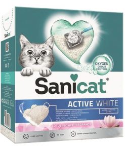 Sanicat Active White Topaklanan Kedi Kumu Lotus Çiçeği Kokulu 6 Lt